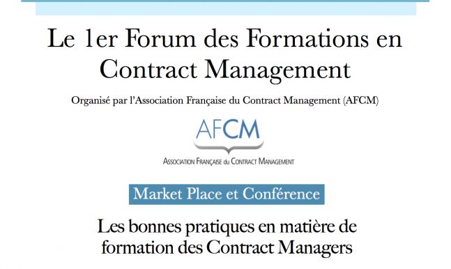 1er Forum des Formations en Contract Management