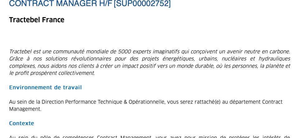 Emploi – Contract Manager