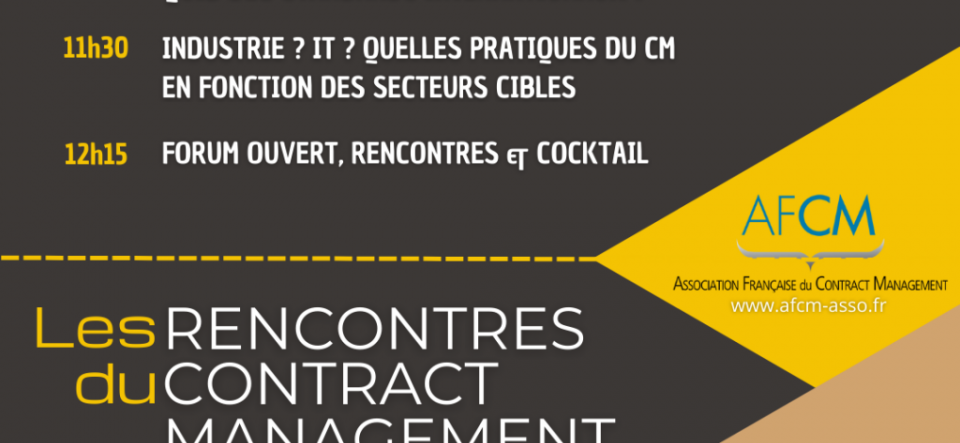 Les rencontres du Contract Management