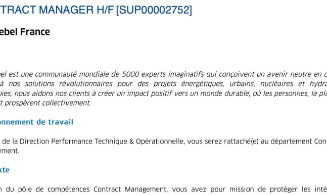 Emploi – Contract Manager