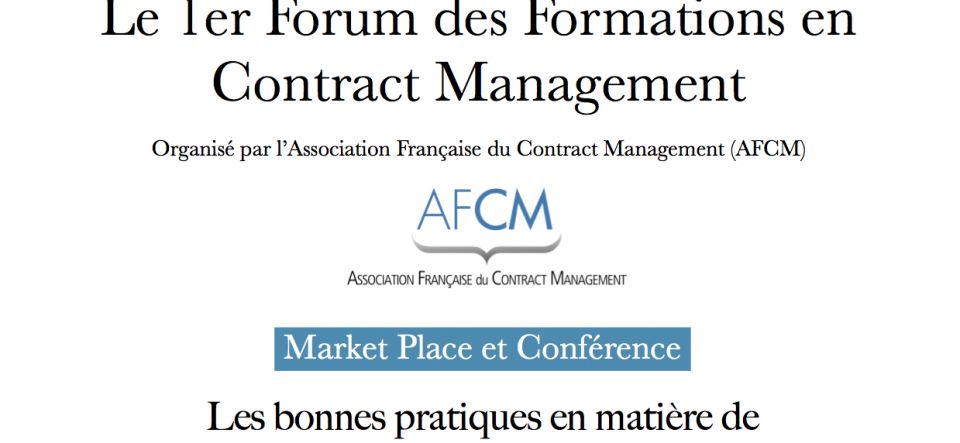 1er Forum des Formations en Contract Management